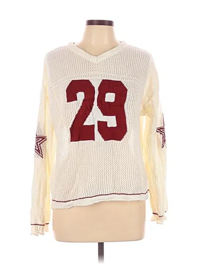 Pre-owned Shein Pullover Sweater In White