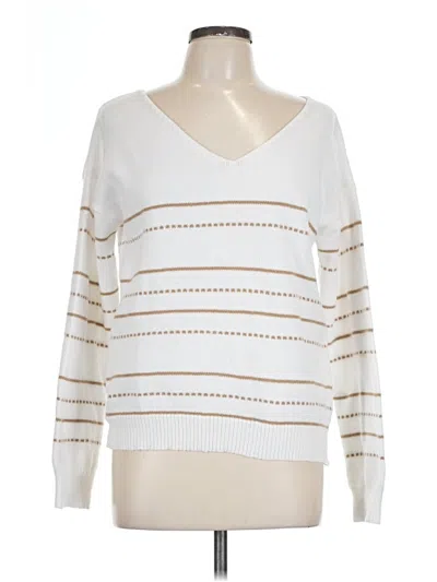 Pre-owned Shein Pullover Sweater In White