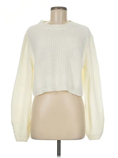 Pre-owned Shein Pullover Sweater In White
