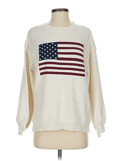 Pre-owned Shein Pullover Sweater In White