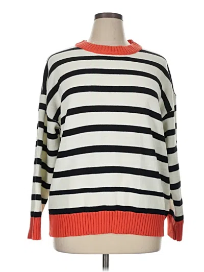 Pre-owned Shein Pullover Sweater In White
