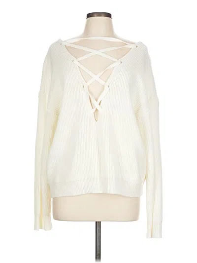 Pre-owned Shein Pullover Sweater In White