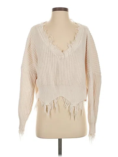 Pre-owned Shein Pullover Sweater In White