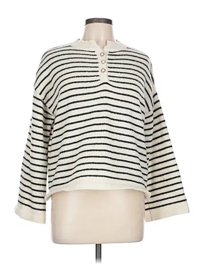 Pre-owned Shein Pullover Sweater In White