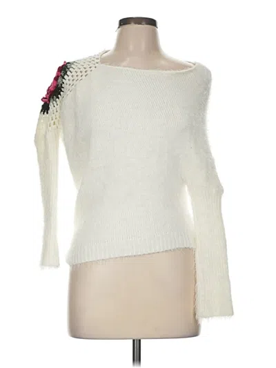 Pre-owned Shein Pullover Sweater In White
