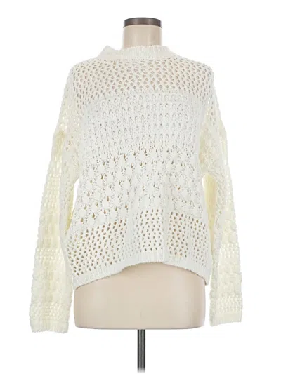 Pre-owned Shein Pullover Sweater In White