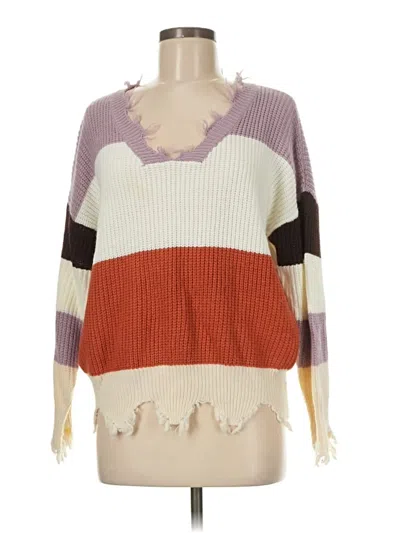 Pre-owned Shein Pullover Sweater In White