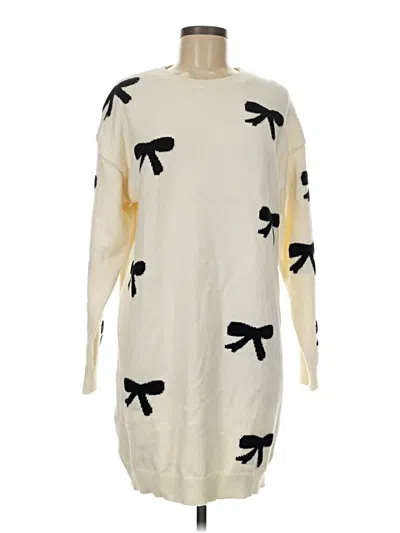 Pre-owned Shein Pullover Sweater In White