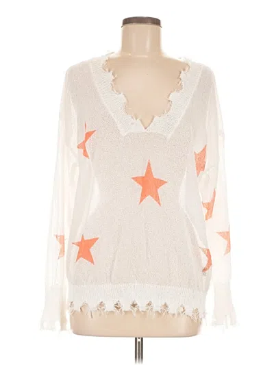 Pre-owned Shein Pullover Sweater In White