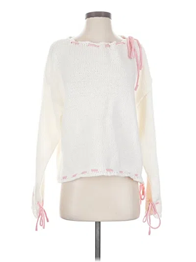 Pre-owned Shein Pullover Sweater In White