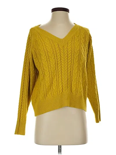 Pre-owned Shein Pullover Sweater In Yellow