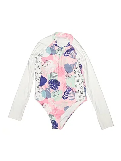 Pre-owned Shein Kids' Rash Guard In White