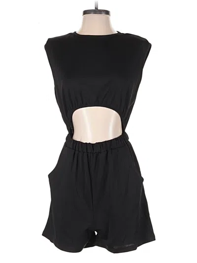 Pre-owned Shein Romper In Black