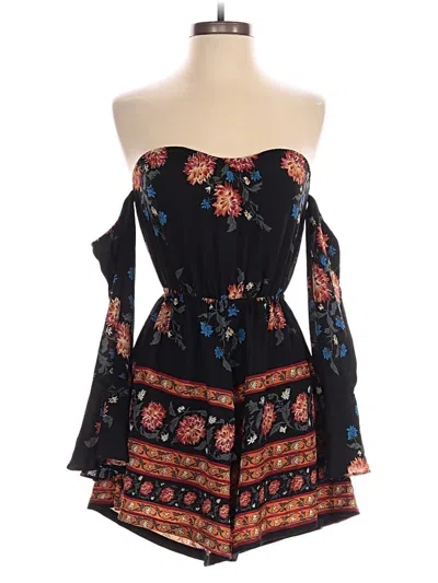 Pre-owned Shein Romper In Black