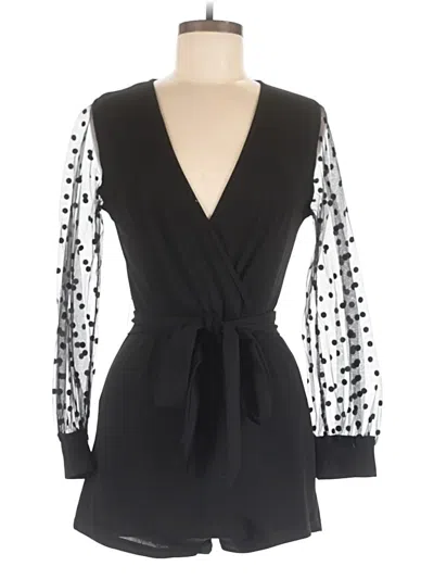 Pre-owned Shein Romper In Black