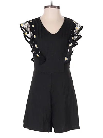 Pre-owned Shein Romper In Black