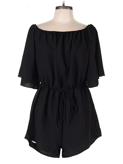 Pre-owned Shein Romper In Black