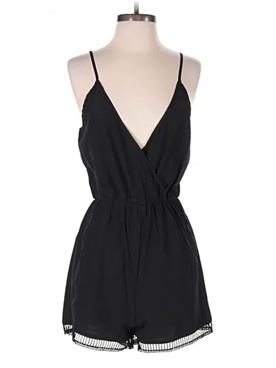 Pre-owned Shein Romper In Black