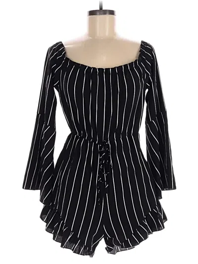 Pre-owned Shein Romper In Black