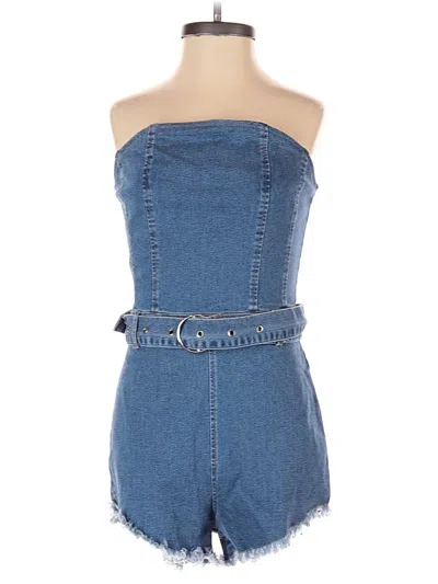 Pre-owned Shein Romper In Blue