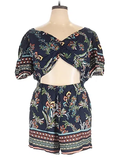 Pre-owned Shein Romper In Blue