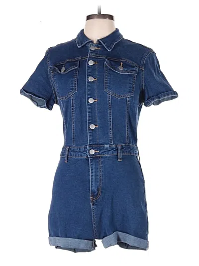 Pre-owned Shein Romper In Blue