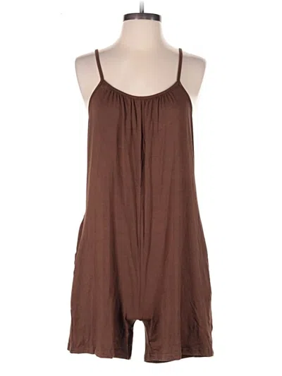 Pre-owned Shein Romper In Brown