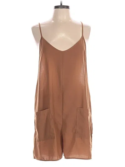 Pre-owned Shein Romper In Brown