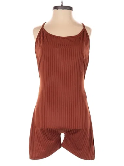 Pre-owned Shein Romper In Brown