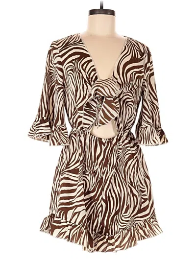 Pre-owned Shein Romper In Brown