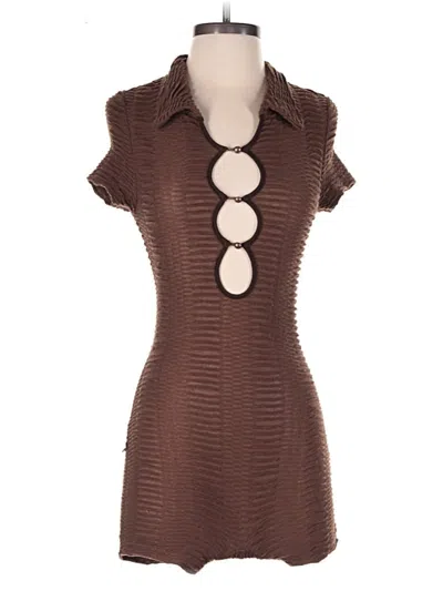 Pre-owned Shein Romper In Brown