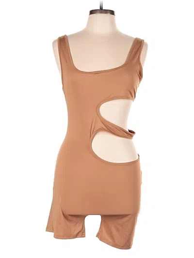 Pre-owned Shein Romper In Brown