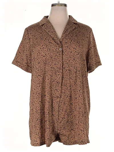 Pre-owned Shein Romper In Brown