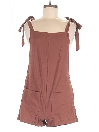 Pre-owned Shein Romper In Brown