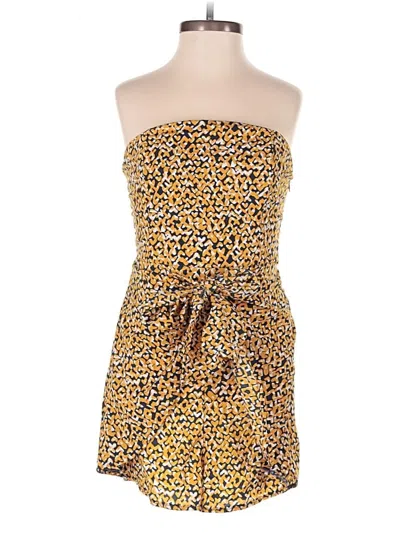 Pre-owned Shein Romper In Gold