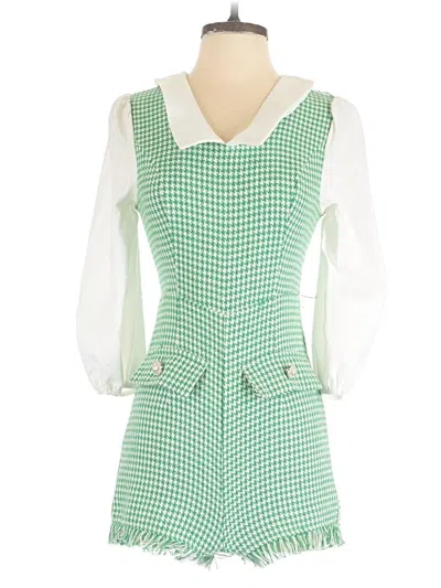 Pre-owned Shein Romper In Green