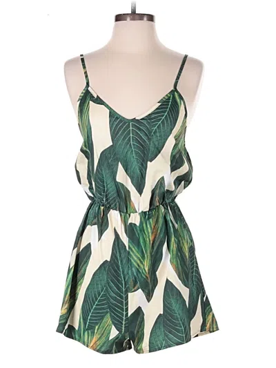 Pre-owned Shein Romper In Green