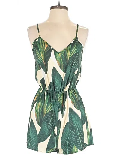 Pre-owned Shein Romper In Green