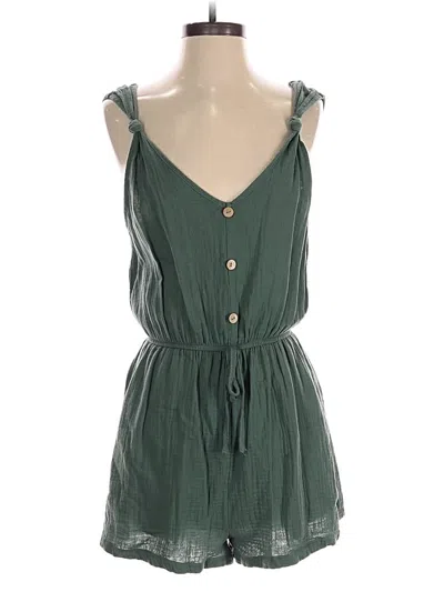 Pre-owned Shein Romper In Green