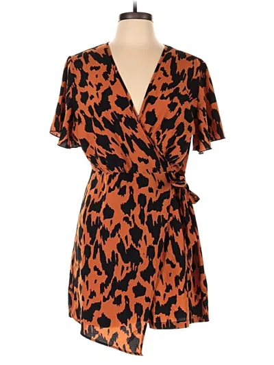 Pre-owned Shein Romper In Orange