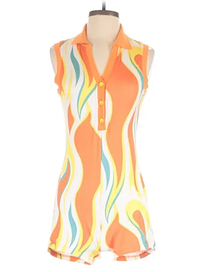 Pre-owned Shein Romper In Orange