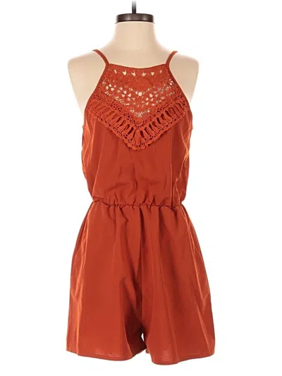 Pre-owned Shein Romper In Orange