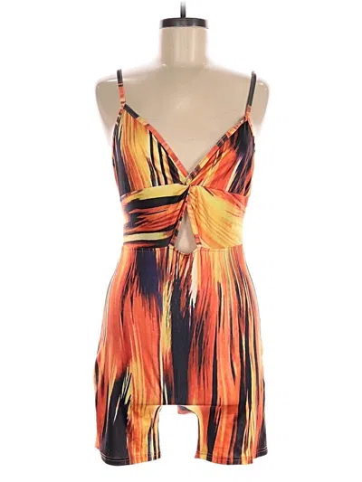 Pre-owned Shein Romper In Orange