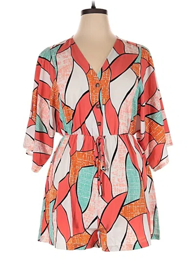 Pre-owned Shein Romper In Orange