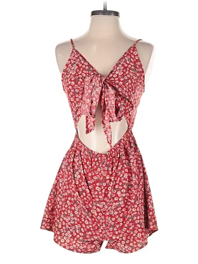 Pre-owned Shein Romper In Red