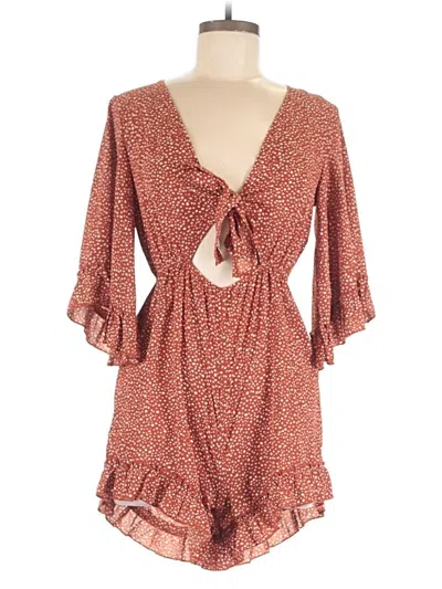 Pre-owned Shein Romper In Red
