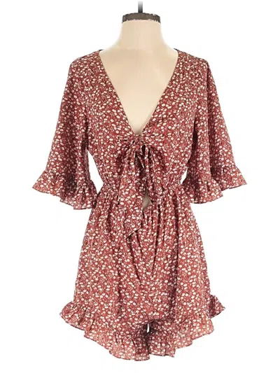 Pre-owned Shein Romper In Red