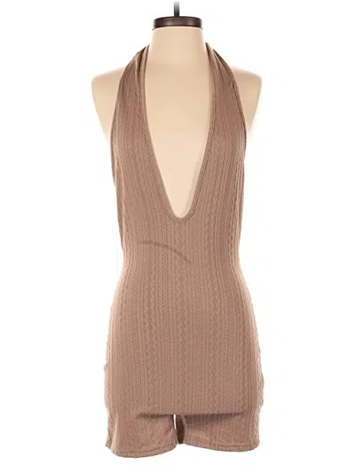 Pre-owned Shein Romper In Tan