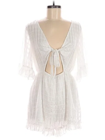 Pre-owned Shein Romper In White