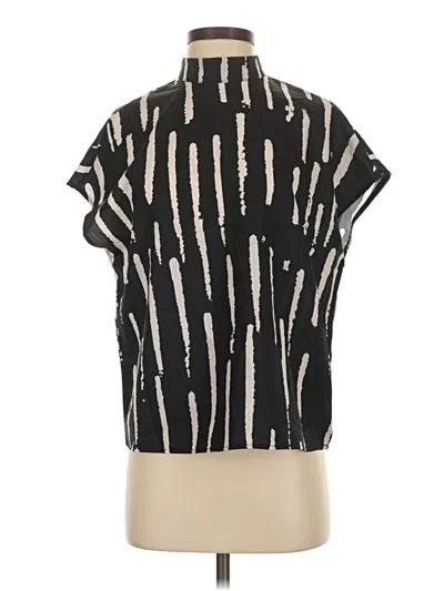 Pre-owned Shein Short Sleeve Blouse In Black